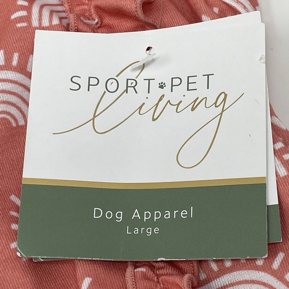 Dog Pet Dress LARGE Rainbows‎ DUSTY PINK Ruffle Sundress Cottage Milkmaid Boho - Picture 3 of 9